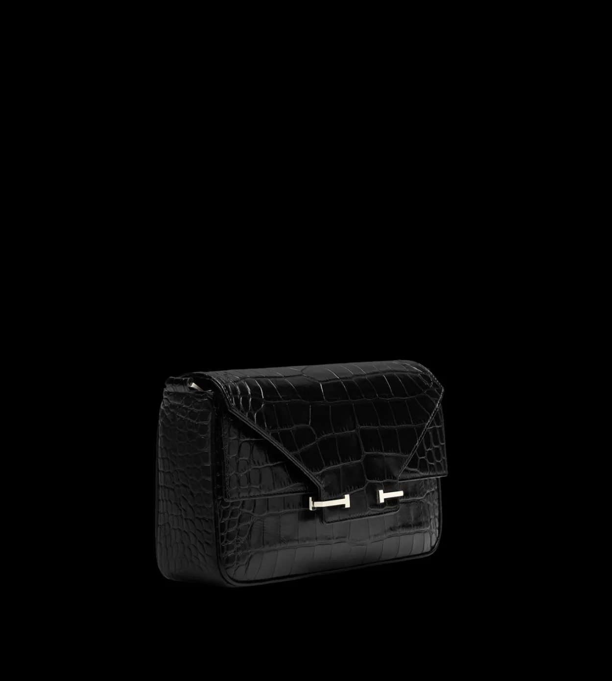 SOFT PRINTED CROCODILE LEATHER AUBE SMALL SHOULDER BAG