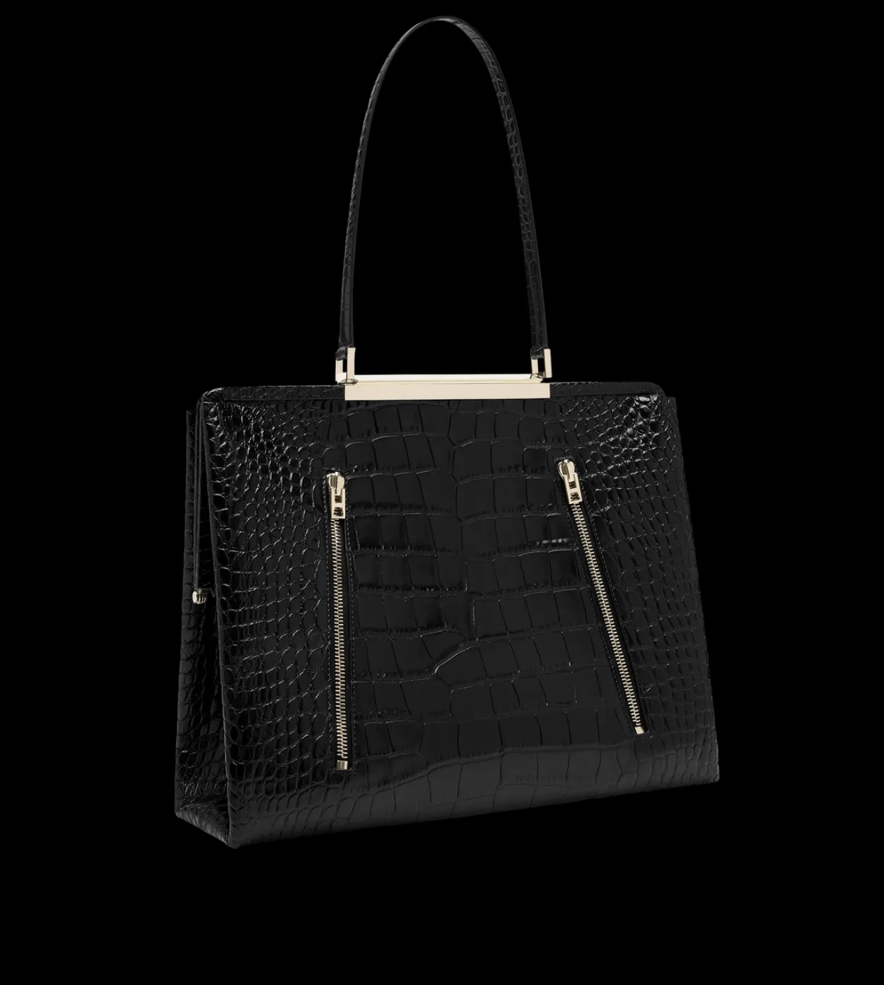 SOFT PRINTED CROCODILE LEATHER PATRICK SHOULDER BAG