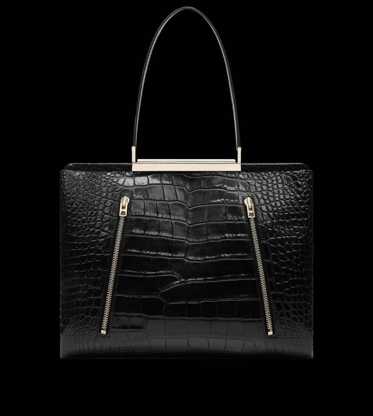 SOFT PRINTED CROCODILE LEATHER PATRICK SHOULDER BAG