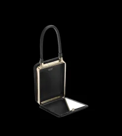 SOFT PRINTED CROCODILE LEATHER FRAME VERTICAL CLUTCH