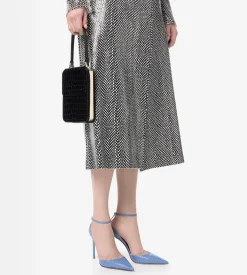 SOFT PRINTED CROCODILE LEATHER FRAME VERTICAL CLUTCH