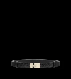 SOFT PRINTED CROCODILE LEATHER T LATCH BELT