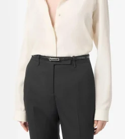 SOFT PRINTED CROCODILE LEATHER LEATHER INSERT BELT