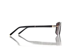 SQUARE TITANIUM AND HORN SUNGLASSES