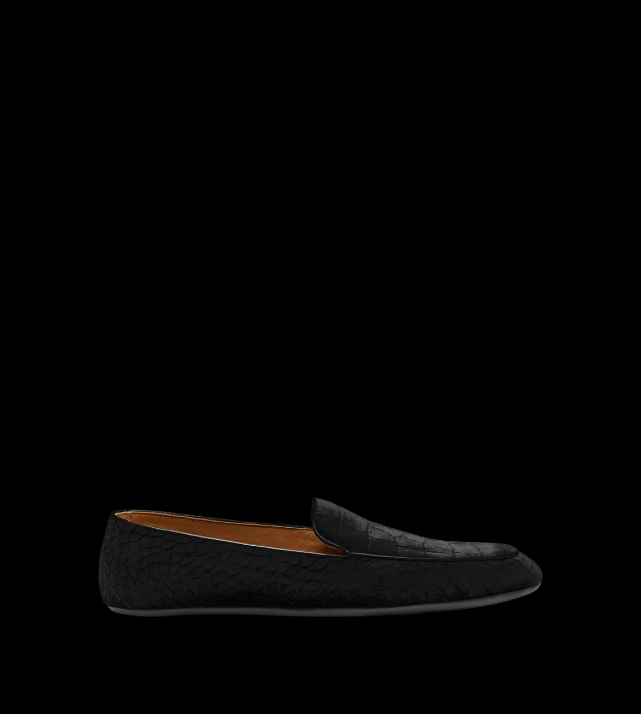 STAMPED CROC VELVET SLIPPERS