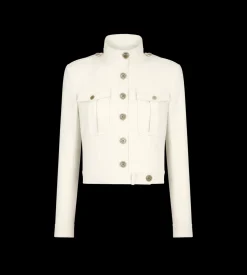 STAND COLLAR CROPPED SAFARI JACKET