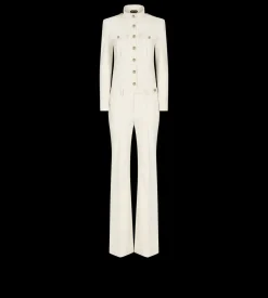 STAND COLLAR SAFARI JUMPSUIT