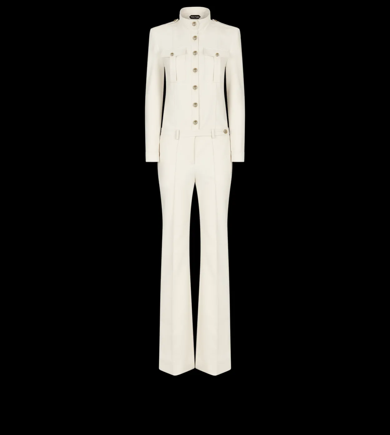STAND COLLAR SAFARI JUMPSUIT