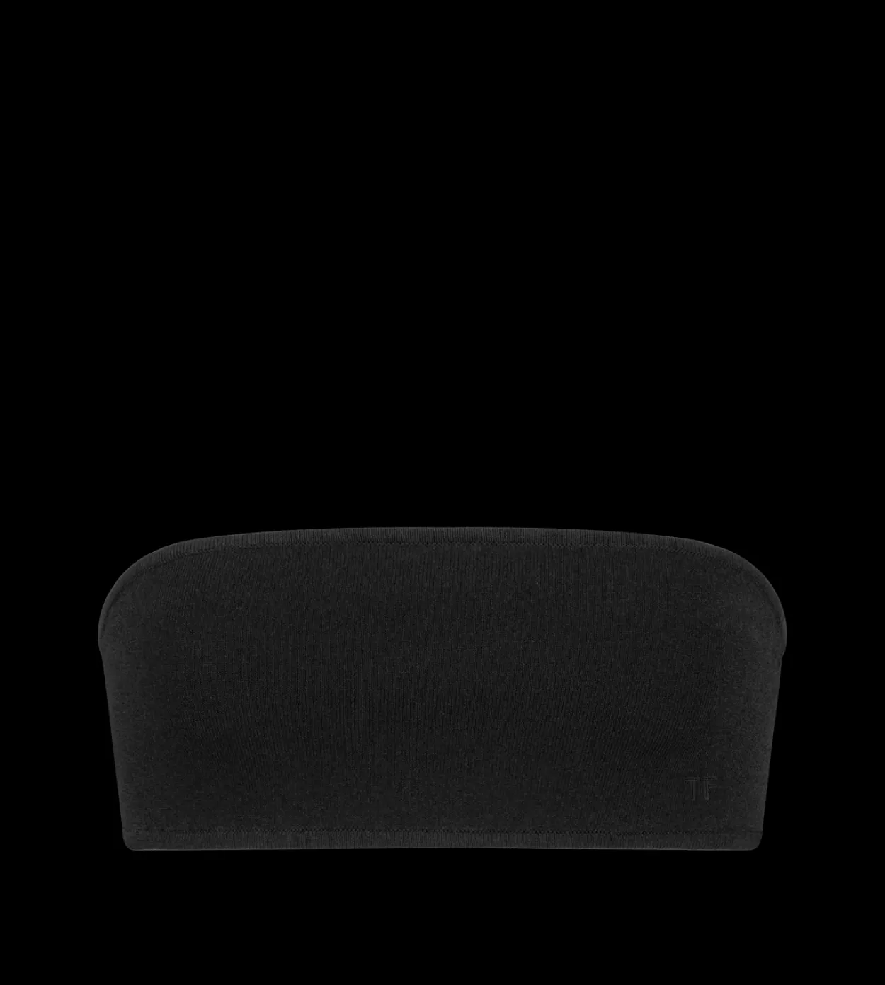 STRAPLESS BANDEAU WITH TONAL TF EMBROIDERED LOGO