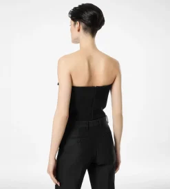 STRAPLESS TOP WITH BOW DETAIL