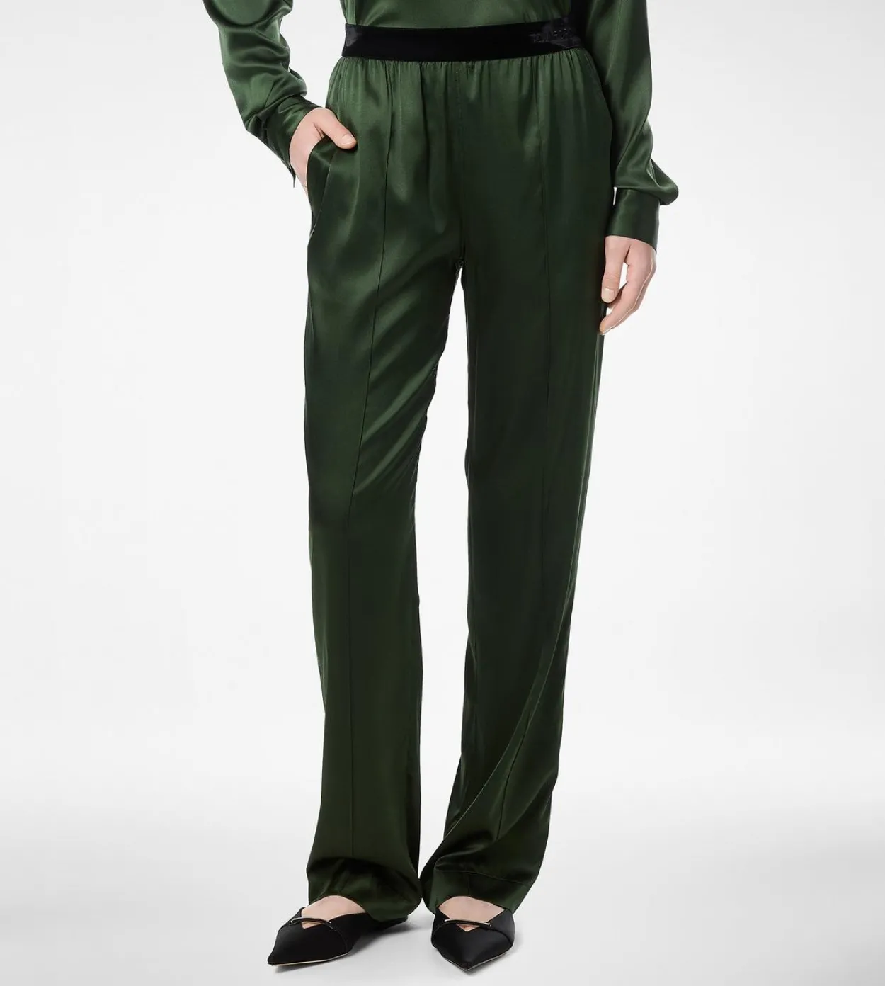 STRETCH SILK SATIN PJ PANTS