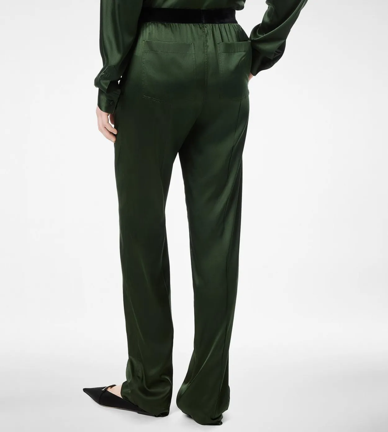 STRETCH SILK SATIN PJ PANTS