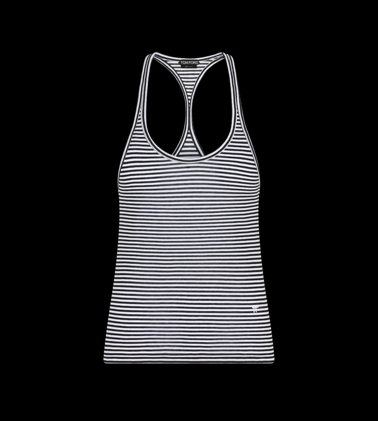 STRIPED TANK TOP WITH TONAL TF EMBROIDERED LOGO