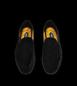 STRIPED VELVET STEVEN SLIPPER