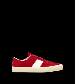 SUEDE AND PRINTED ALLIGATOR CAMBRIDGE SNEAKER