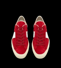 SUEDE AND PRINTED ALLIGATOR CAMBRIDGE SNEAKER