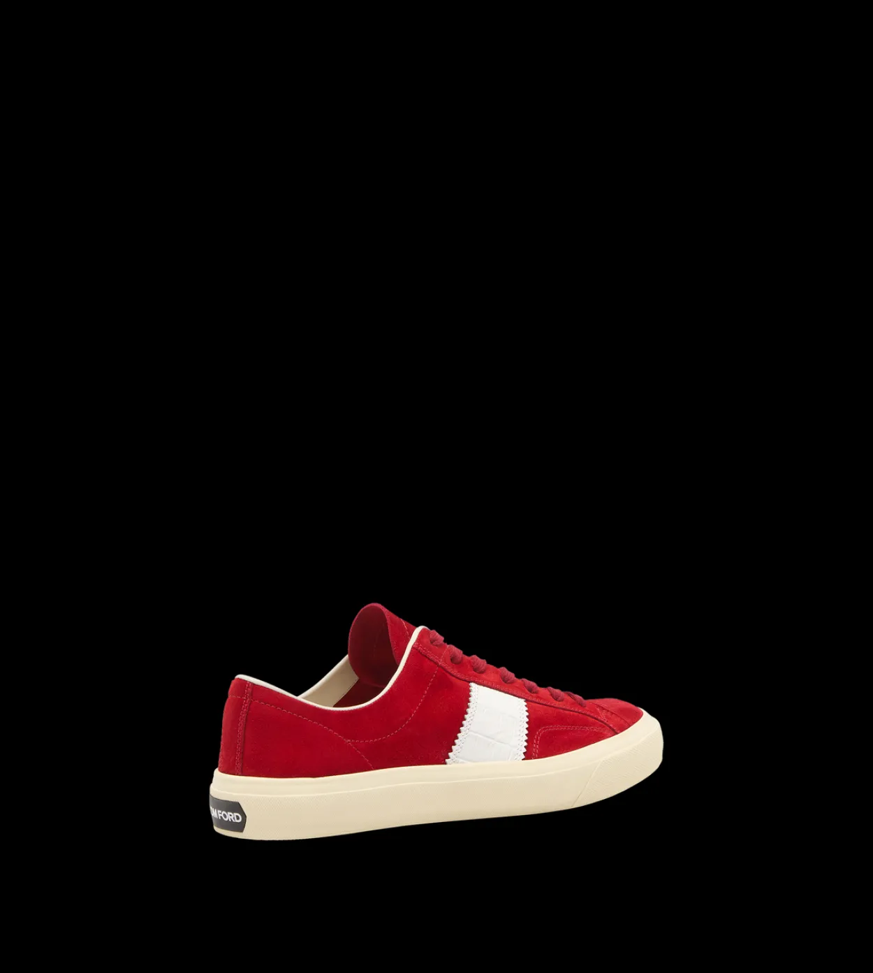 SUEDE AND PRINTED ALLIGATOR CAMBRIDGE SNEAKER