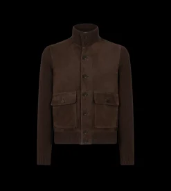 SUEDE FRONT MERINO BLOUSON