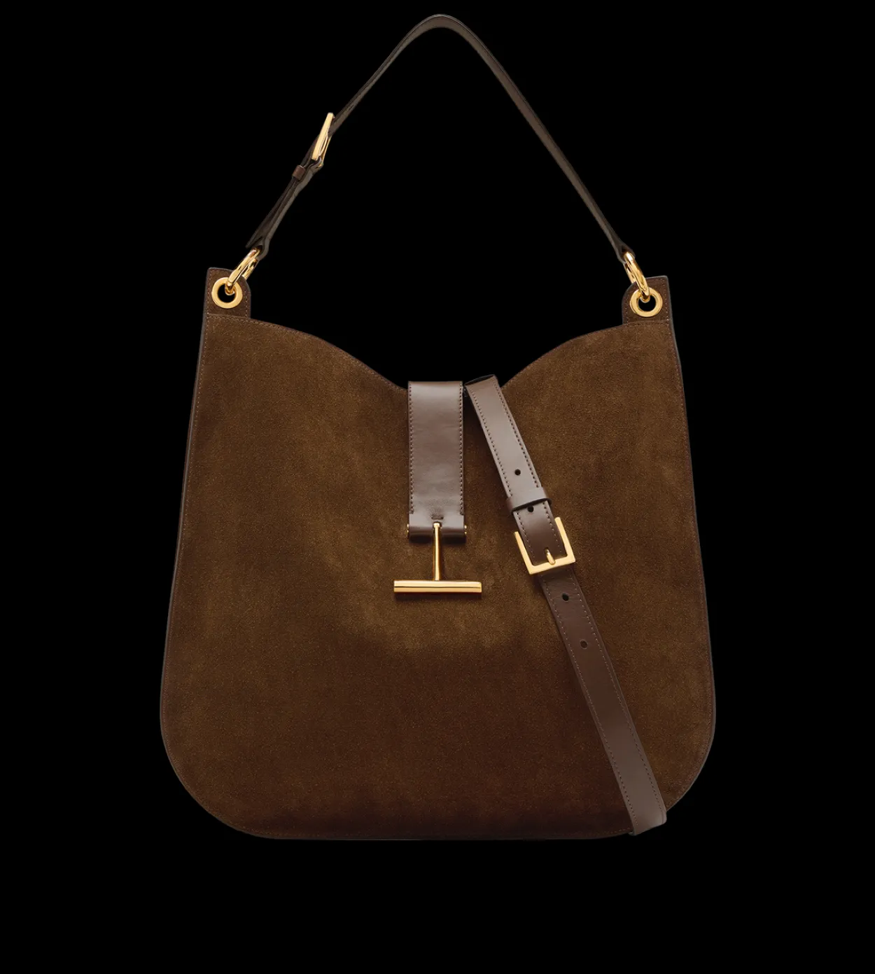 SUEDE LEATHER AND SMOOTH LEATHER TARA LARGE CROSSBODY