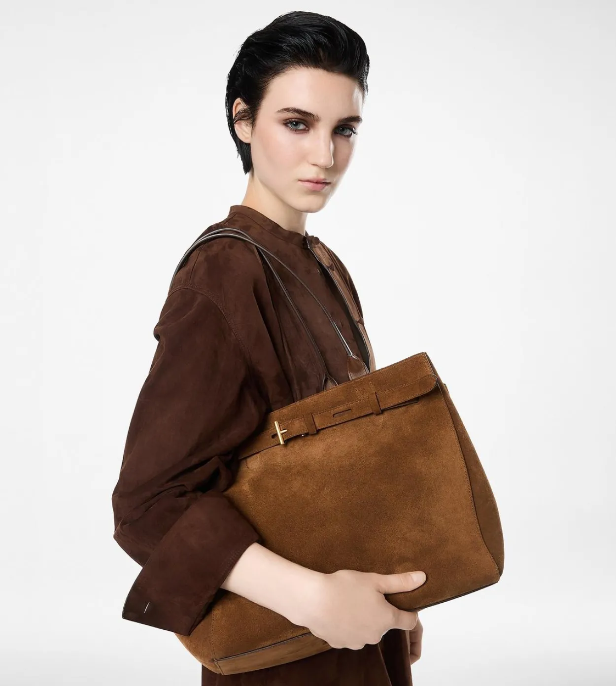 SUEDE LEATHER AUDREY MEDIUM TOTE
