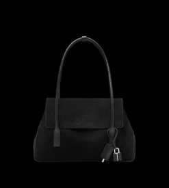 SUEDE LEATHER ECLIPSE MEDIUM SHOULDER BAG