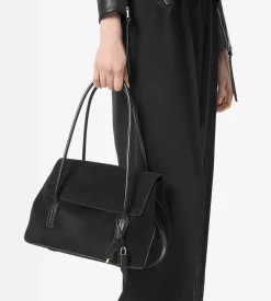 SUEDE LEATHER ECLIPSE MEDIUM SHOULDER BAG