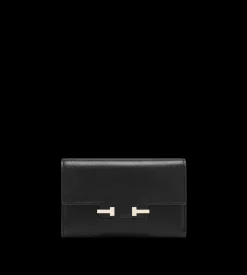 SUPPLE GRAIN LEATHER AUBE COMPACT WALLET
