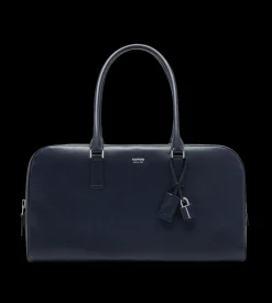 SUPPLE GRAIN LEATHER DOUBLE ZIP BOWLING BAG