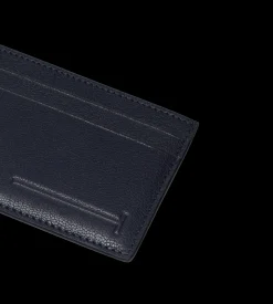 SUPPLE GRAIN LEATHER ELONGATED T LINE CLASSIC CARD HOLDER