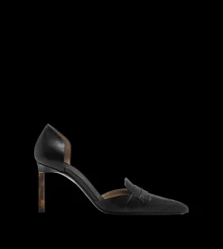 SUPPLE GRAIN LEATHER EVA D'ORSAY PUMP