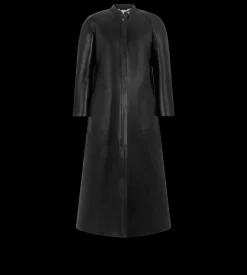 SUPPLE SOFT NAPPA AND WASHED DUCHESSE BIKER COAT