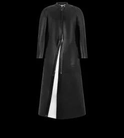 SUPPLE SOFT NAPPA AND WASHED DUCHESSE BIKER COAT