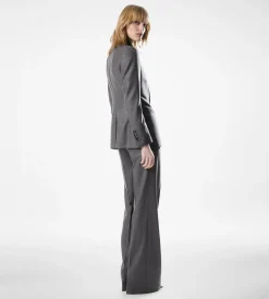 TAILORED DOUBLE PLEAT WIDE LEG PANTS