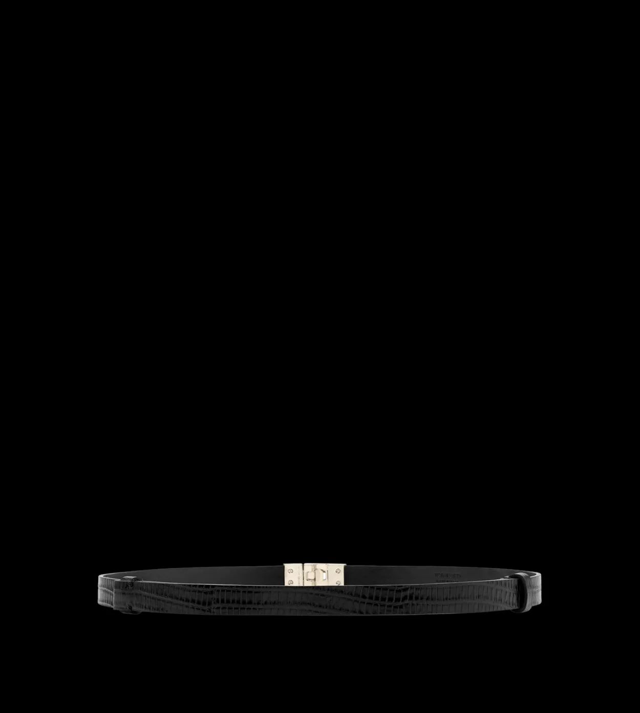 TEJUS-EFFECT PRINTED LEATHER INTERLOCK T BELT