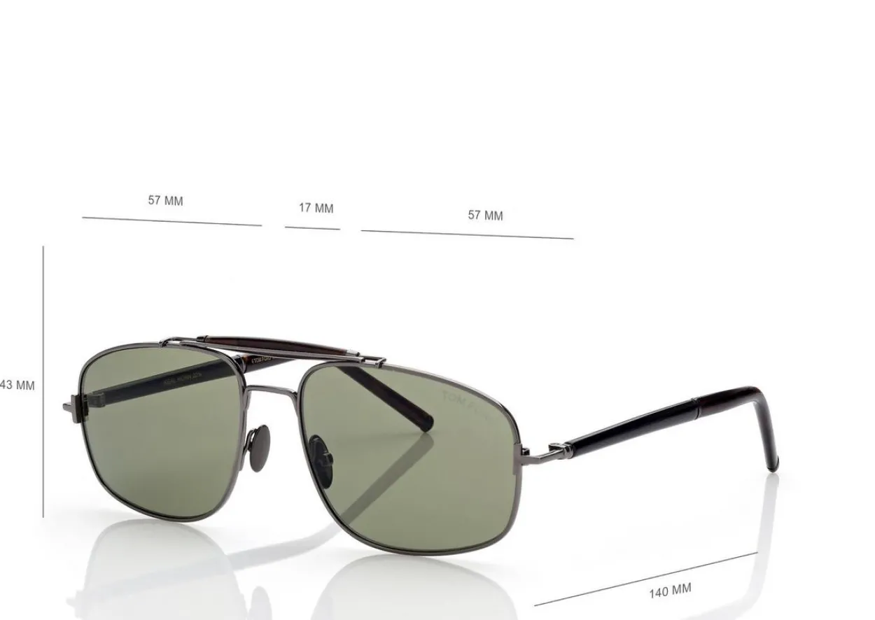 TITANIUM AND HORN NAVIGATOR SUNGLASSES