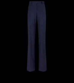 TONAL STRIPE VIRGIN WOOL TAILORED STRAIGHT PANTS