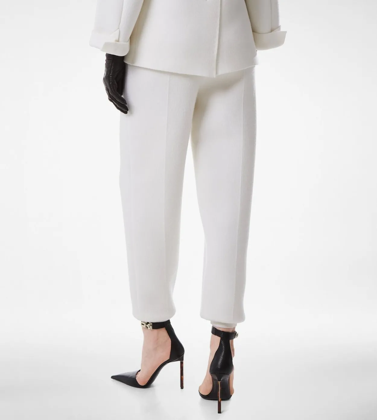 ULTRAFINE CASHMERE BLEND SCULPTURAL JOGGERS