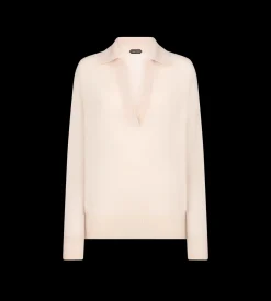 ULTRASOFT CASHMERE SILK OVERSIZED OPEN POLO COLLAR KNIT