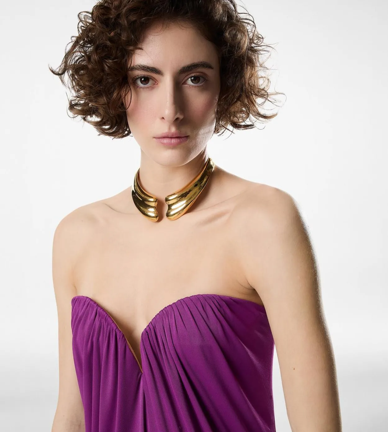 VINTAGE GOLD BRASS LIZA CHOKER