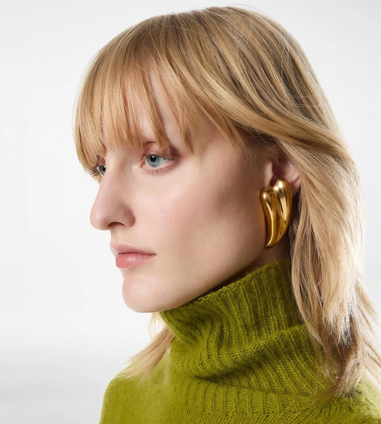 VINTAGE GOLD BRASS LIZA EARRINGS