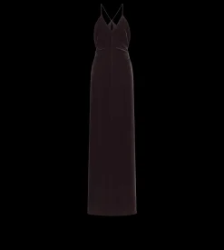 V-NECK EVENING DRESS WITH CUT OUT