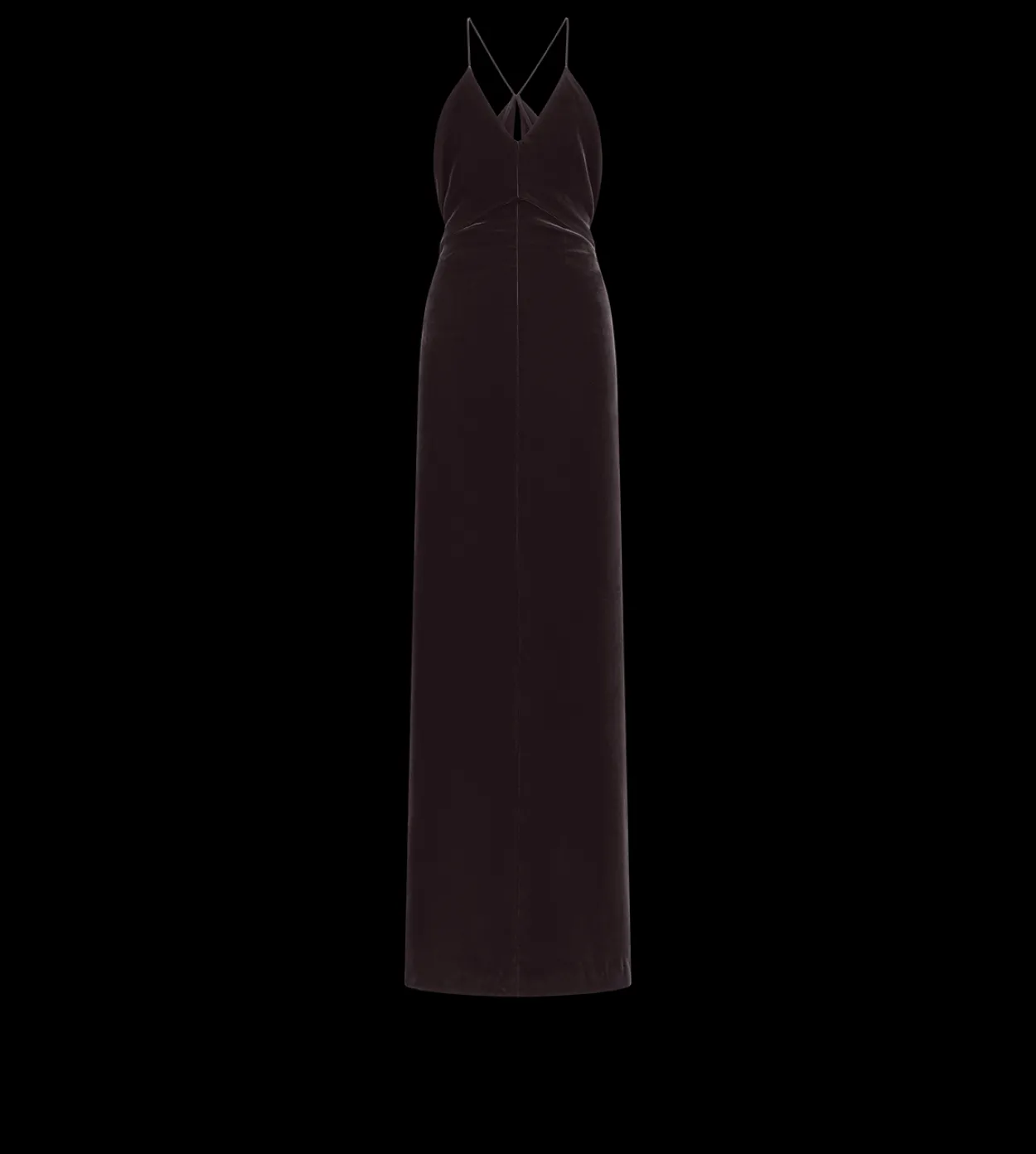 V-NECK EVENING DRESS WITH CUT OUT