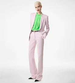 WASHED COTTON SILK BLEND DUCHESSE SINGLE BREASTED JACKET