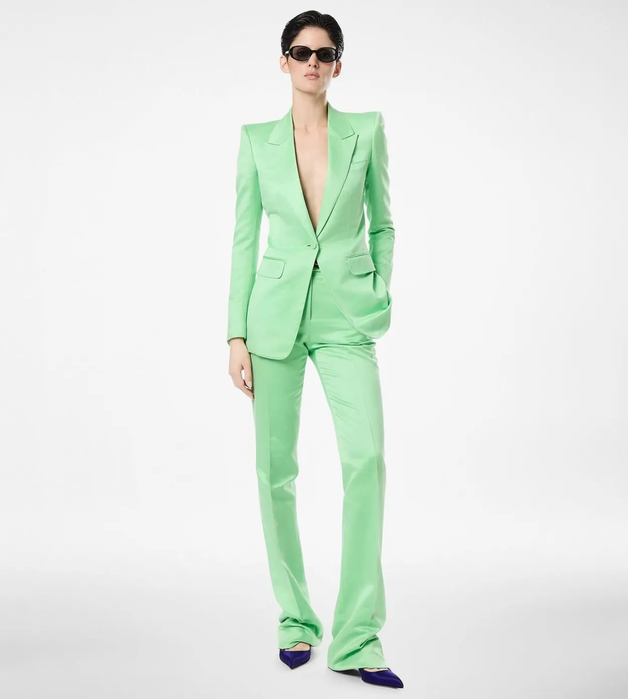 WASHED COTTON SILK BLEND DUCHESSE SINGLE BREASTED JACKET