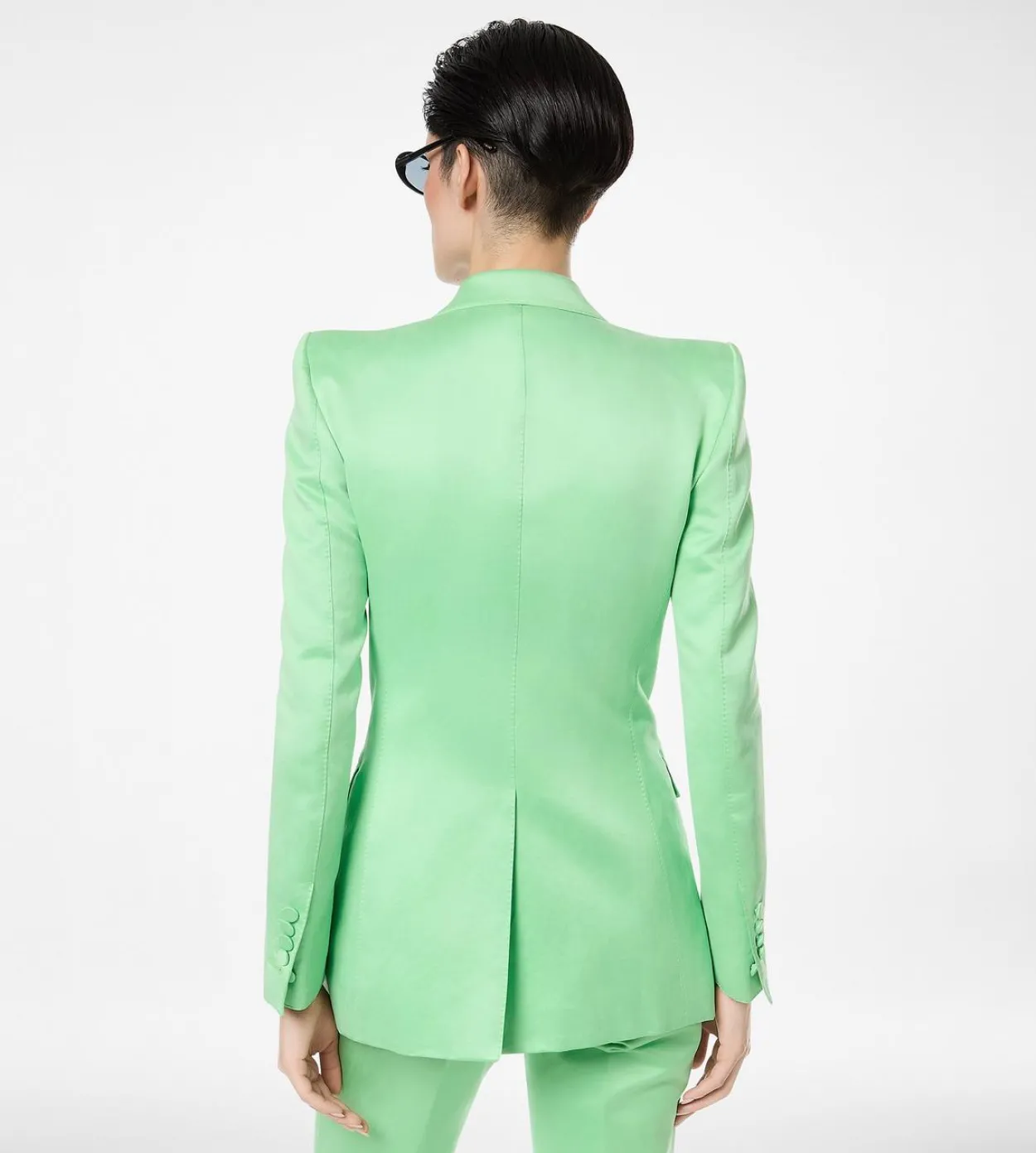 WASHED COTTON SILK BLEND DUCHESSE SINGLE BREASTED JACKET