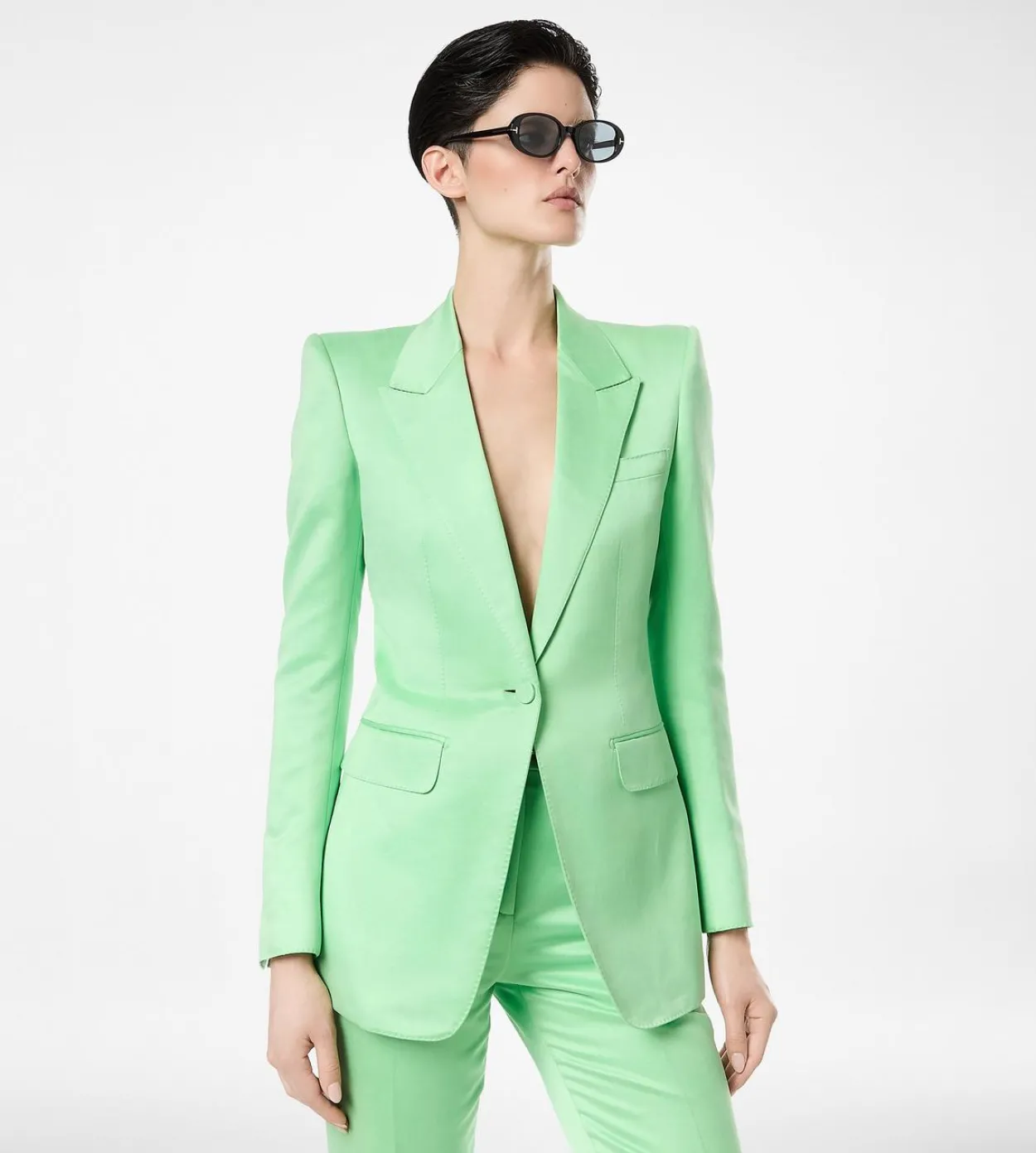 WASHED COTTON SILK BLEND DUCHESSE SINGLE BREASTED JACKET