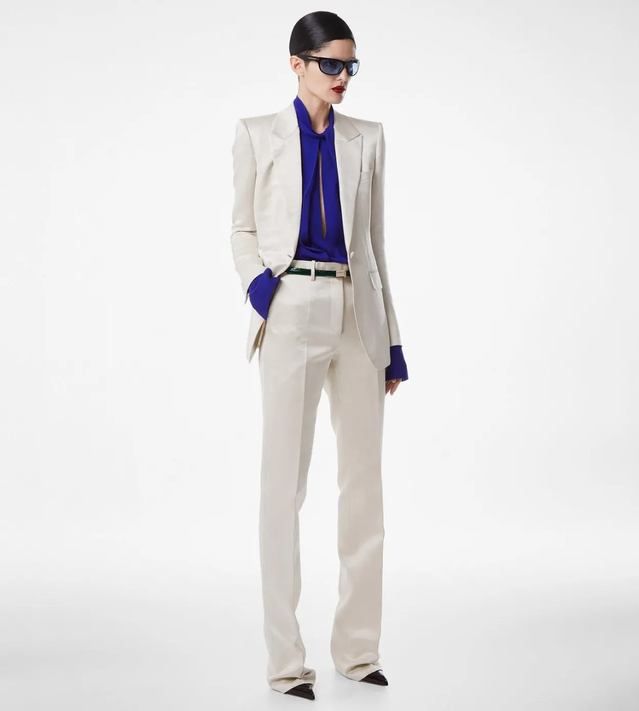 WASHED COTTON SILK BLEND DUCHESSE SINGLE BREASTED JACKET