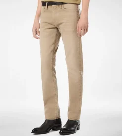 WASHED SAND STRAIGHT FIT DENIM