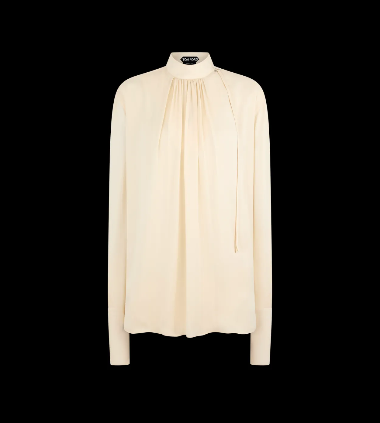WASHED SILK GEORGETTE LONG SLEEVE BLOUSE