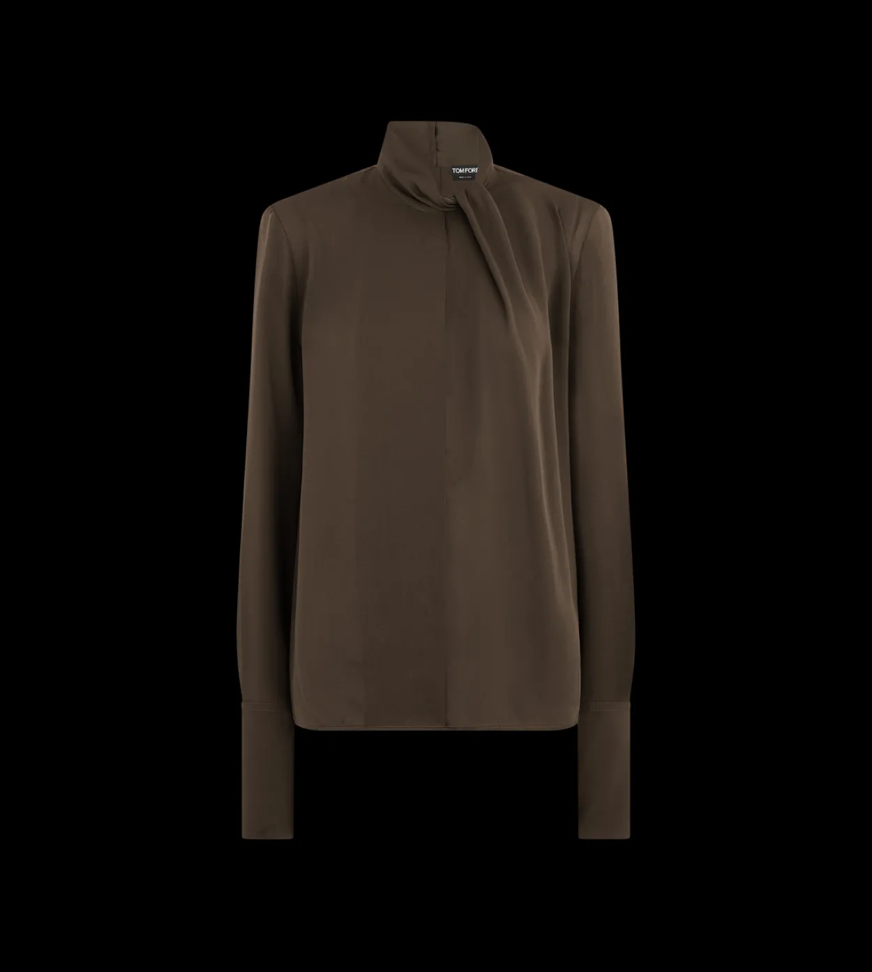 WASHED SILK GEORGETTE LONG SLEEVE BLOUSE